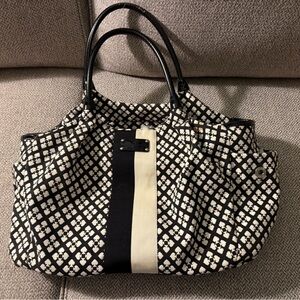 Kate Spade Black and White Stevie Patterned Women's diaper bag